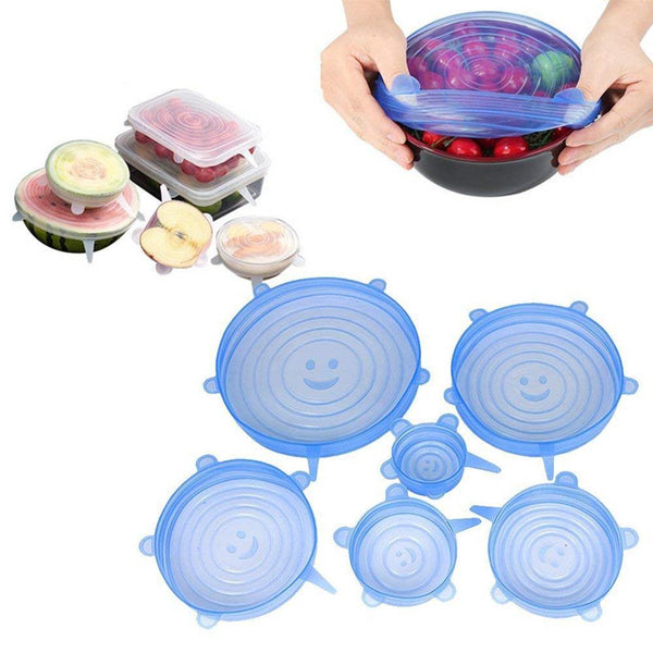 Zero Waste Stretch Lids Set 12 Silicone Reusable Food Covers