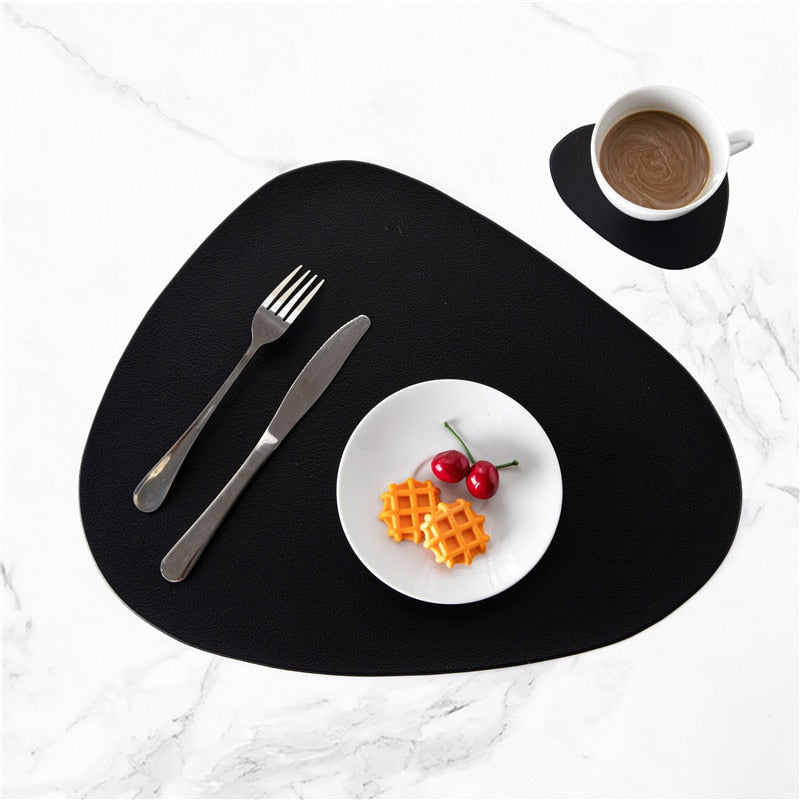 Leather Placemat & Coaster Set